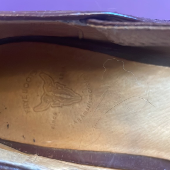 FRYE ‘Heather’ ankle strap sz6 oxblood strap wedge heart shaped vamp - Picture 3 of 8